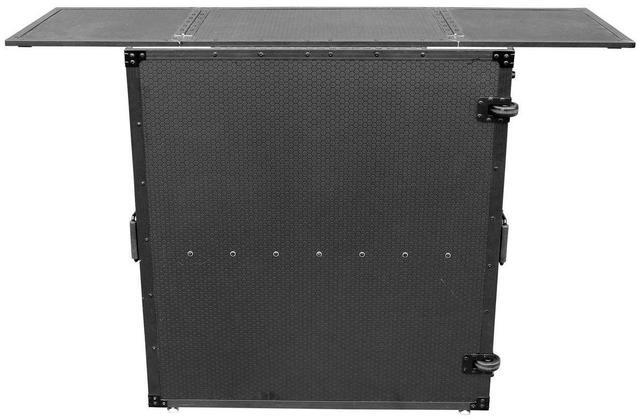 Alt view image 13 of 13 - ProX XS-DJSTNBL Transformer Series DJ Folding Workstation Table - Fold Away W-Wheels | Black on Black