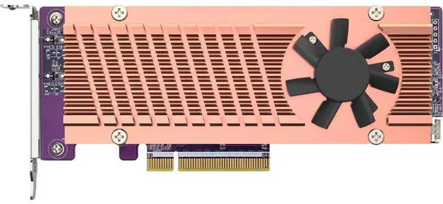 Alt view image 12 of 15 - QNAP QM2-2P-384A Dual M.2 PCIe SSD Expansion Card, Supports up to Two M.2 2280/22110 Form Factor M.2 PCIe (Gen3 x4) SSDs, PCIe Gen3 x8 Host Interface, Low-Profile Bracket pre-Loaded, 2 x SSD