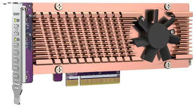 Alt view image 11 of 15 - QNAP QM2-2P-384A Dual M.2 PCIe SSD Expansion Card, Supports up to Two M.2 2280/22110 Form Factor M.2 PCIe (Gen3 x4) SSDs, PCIe Gen3 x8 Host Interface, Low-Profile Bracket pre-Loaded, 2 x SSD