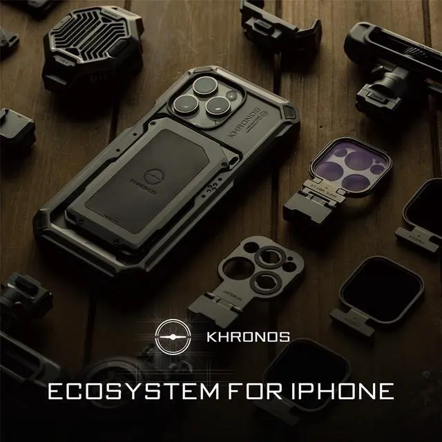 Alt view image 6 of 7 - Tilta Tilta Khronos iPhone 15 Pro Case, Space Gray #TK-IP15-PFC-SG