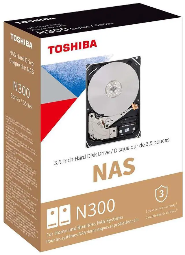 Alt view image 2 of 14 - Toshiba Toshiba 8TB N300 7200 RPM SATA III 3.5" Internal NAS HDD #HDWG780XZSTA