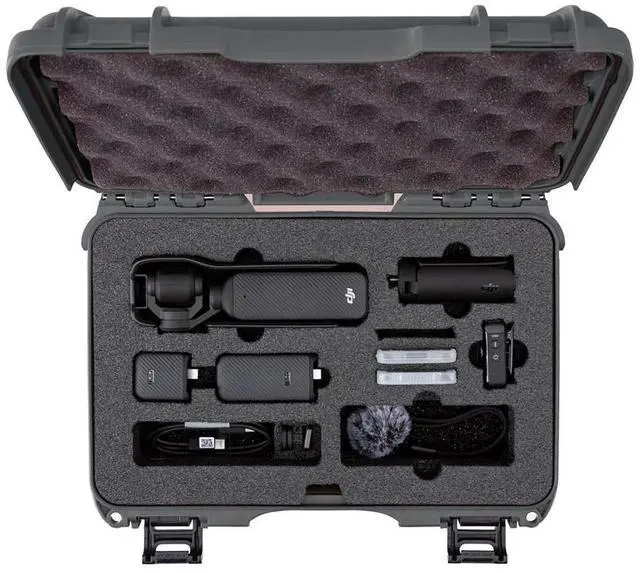 Alt view image 3 of 5 - Nanuk Nanuk 909 Waterproof Hard Case with Custom Foam for DJI Osmo Pocket 3, Graphite