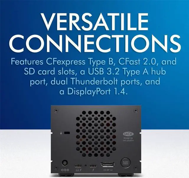 Alt view image 3 of 6 - LaCie 2big Dock Thunderbolt 3 v2 48TB HDD RAID Array with Data Recovery Services