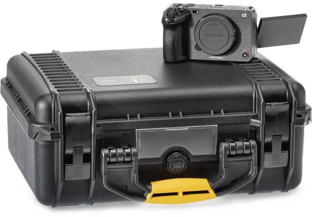 Alt view image 5 of 6 - HPRC 2400 Hard Case with Foam Insert for Sony FX3, Black with Yellow Handle