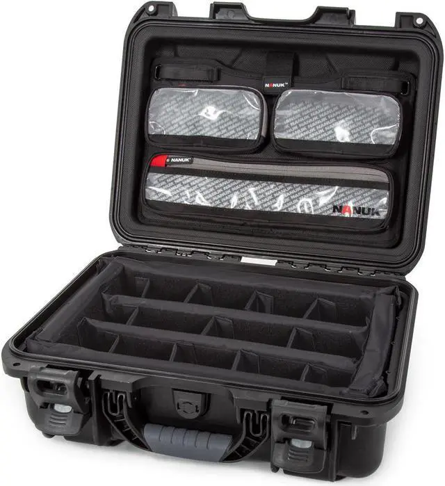 Main image of Nanuk 920 Waterproof Hard Case with Lid Organizer and Padded Dividers, Black