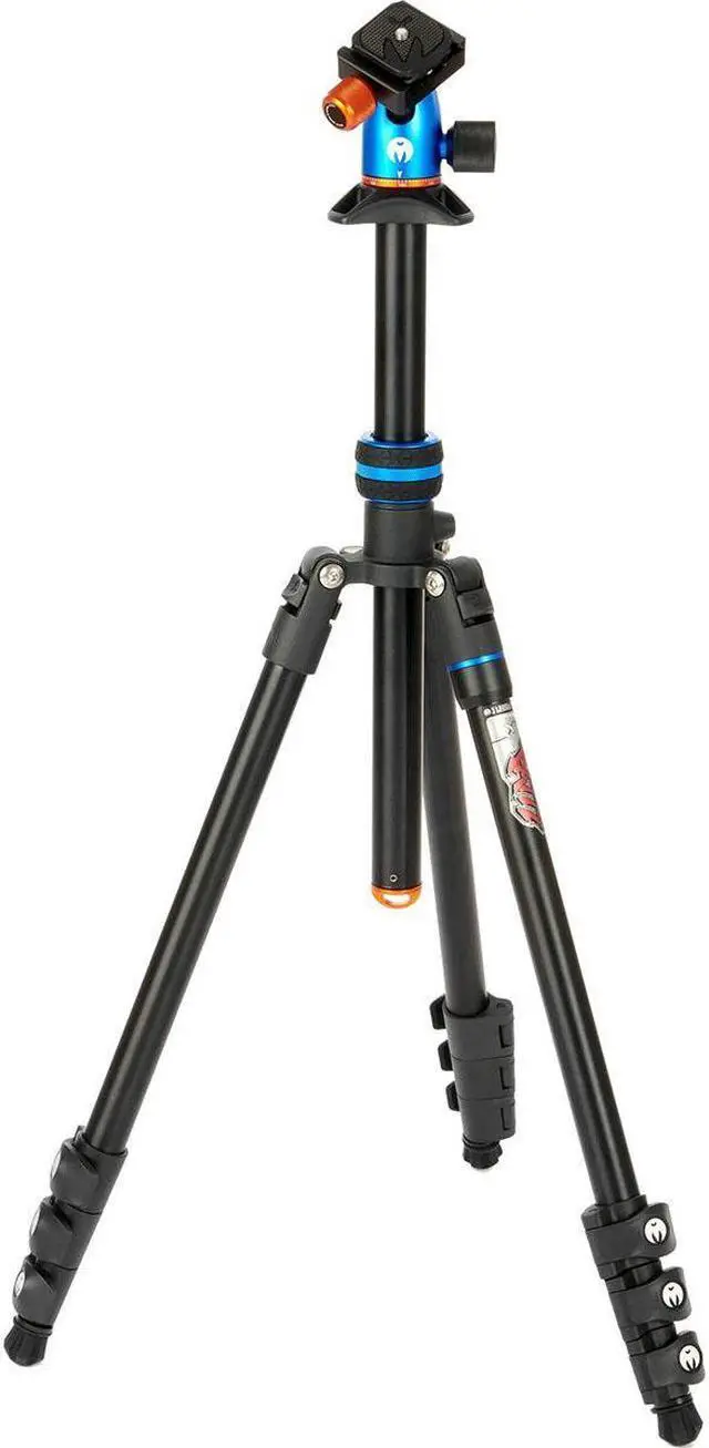 Alt view image 8 of 14 - 3 Legged Thing Patti 2.0 Flip Lock Tripod with AirHed Mini - Blue (PATTIBLUE2.0)