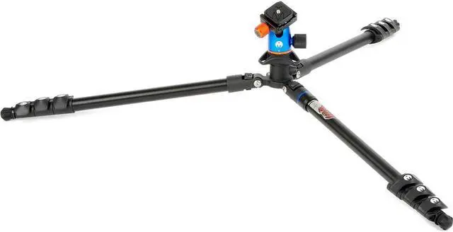 Alt view image 12 of 14 - 3 Legged Thing Patti 2.0 Flip Lock Tripod with AirHed Mini - Blue (PATTIBLUE2.0)