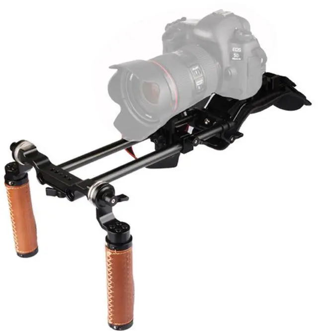 Alt view image 6 of 6 - CAMVATE DSLR Shoulder Mount Rig with Manfrotto QR Base Plate and ARRI Rosette Dual Handgrip