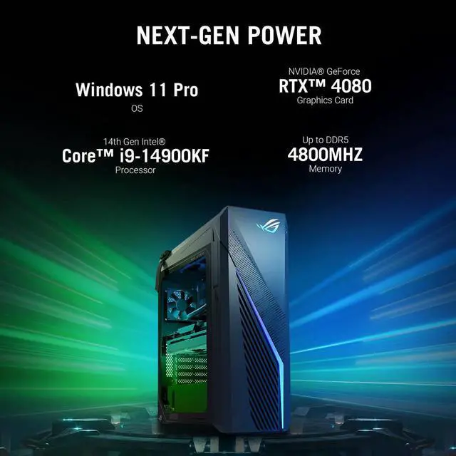 Alt view image 9 of 14 - Asus ROG Strix G16CHR G16CHR-XS987 Gaming Desktop Computer - Intel Core i9 14th Gen i9-14900KF - 32 GB - 2 TB SSD - Mid-tower - Gray - Intel B760 Chip - Windows 11 Pro - NVIDIA GeForce RTX 4080 16 GB