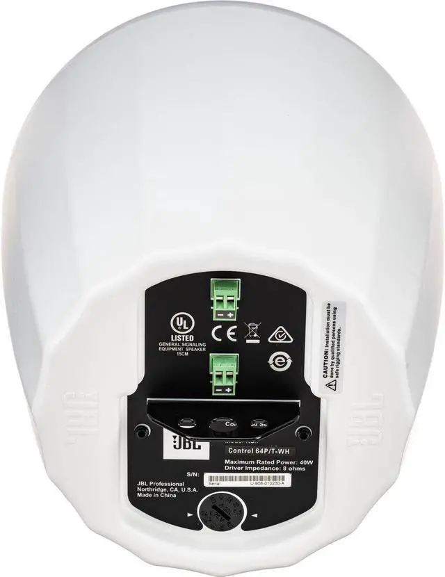 Alt view image 5 of 6 - JBL Professional Control 64P/T Speaker - White
