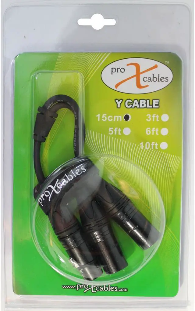 Alt view image 8 of 8 - ProX XC-YXF (6in XLR-F to Dual XLR-M Cable)