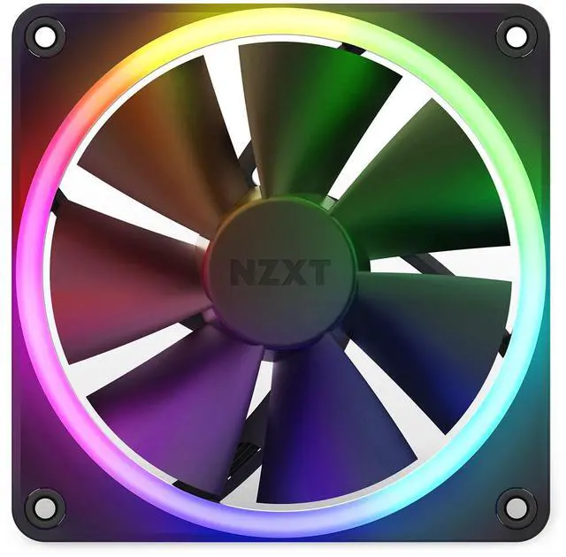 Alt view image 10 of 14 - NZXT F120 RGB Fans - RF-R12SF-B1 - Advanced RGB Lighting Customization - Whisper Quiet Cooling - Single (RGB Fan & Controller Required & NOT Included) - 120mm Fan - Black