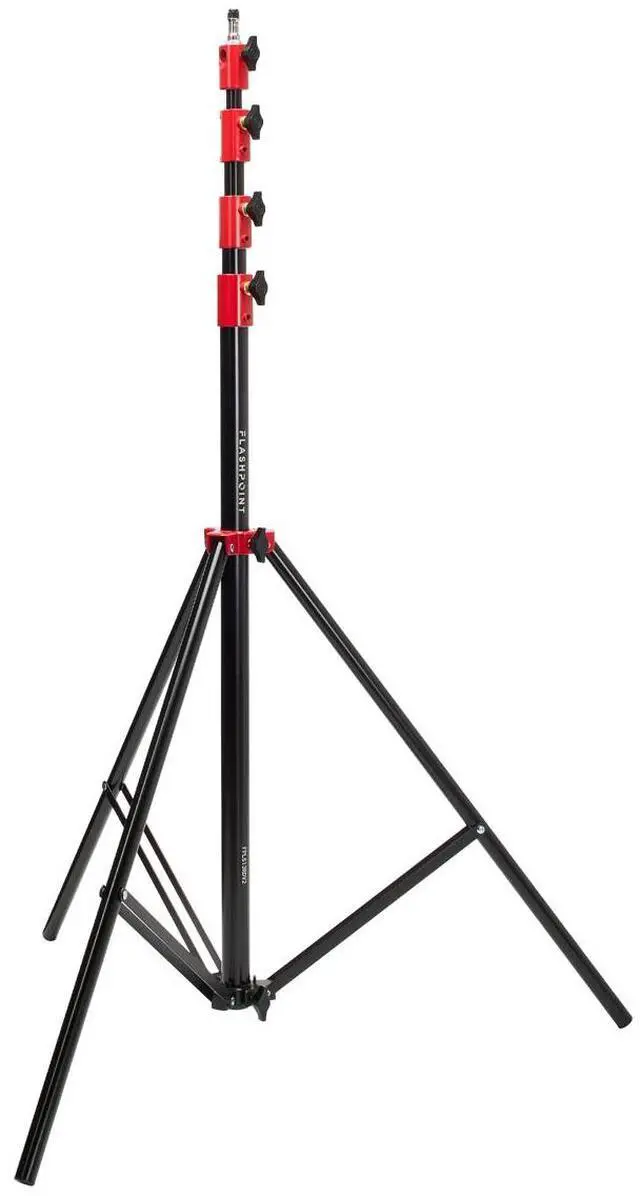 Alt view image 6 of 7 - Flashpoint Pro Air-Cushioned Heavy-Duty Light Stand (Red, 13') #FP-S-13-RD-V2