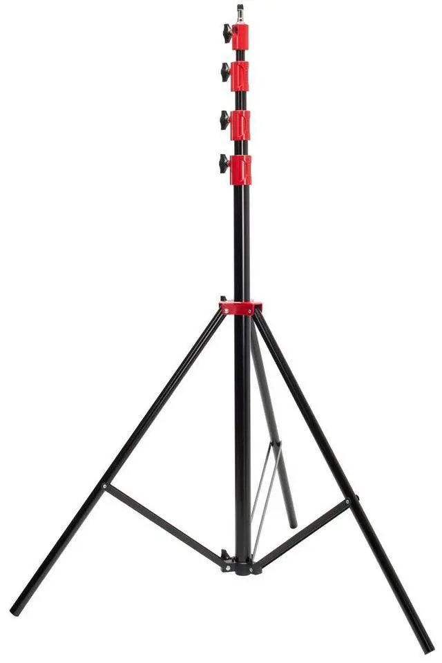 Alt view image 7 of 7 - Flashpoint Pro Air-Cushioned Heavy-Duty Light Stand (Red, 13') #FP-S-13-RD-V2