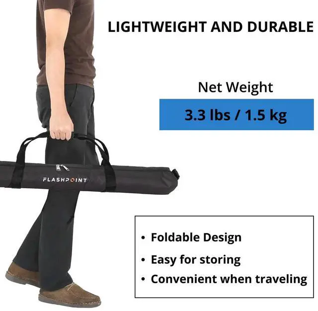 Alt view image 6 of 7 - Flashpoint Pro Air-Cushioned Heavy-Duty Light Stand (Blue, 7.2') #FP-S-7-BL-V2