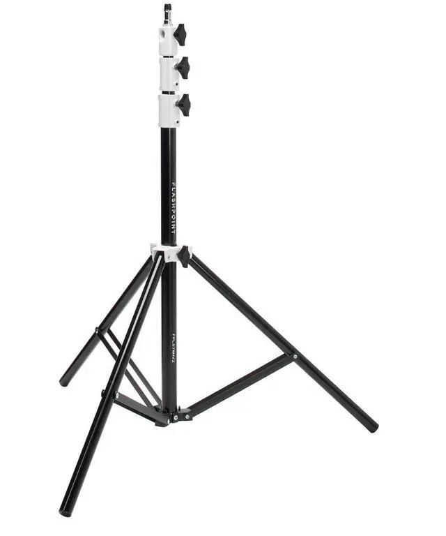 Alt view image 4 of 7 - Flashpoint Pro Air-Cushioned Heavy-Duty Light Stand (White, 7.2') #FP-S-7-WH-V2