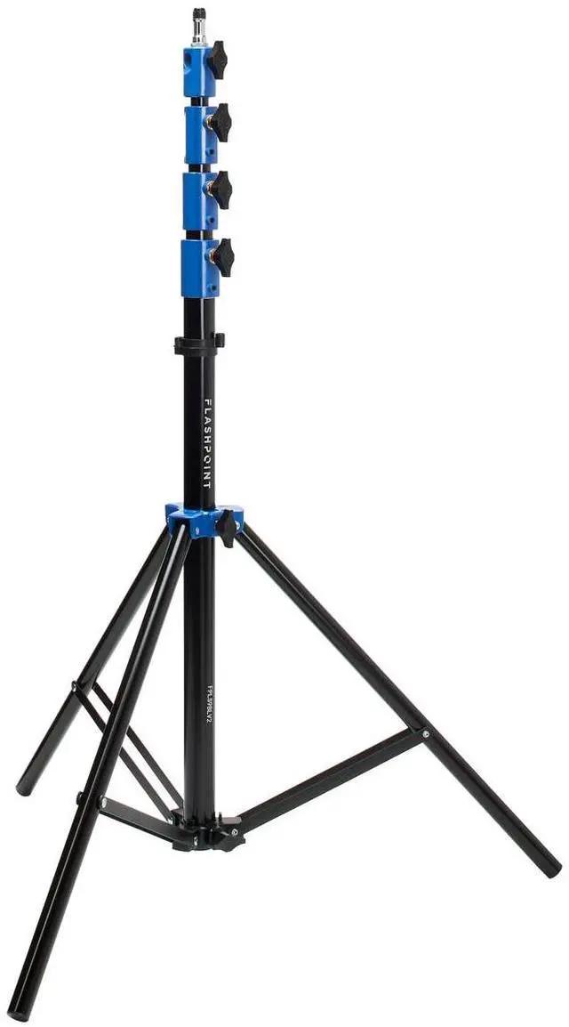 Alt view image 3 of 7 - Flashpoint Pro Air-Cushioned Heavy-Duty Light Stand (Blue, 9.5') #FP-S-9-BL-V2