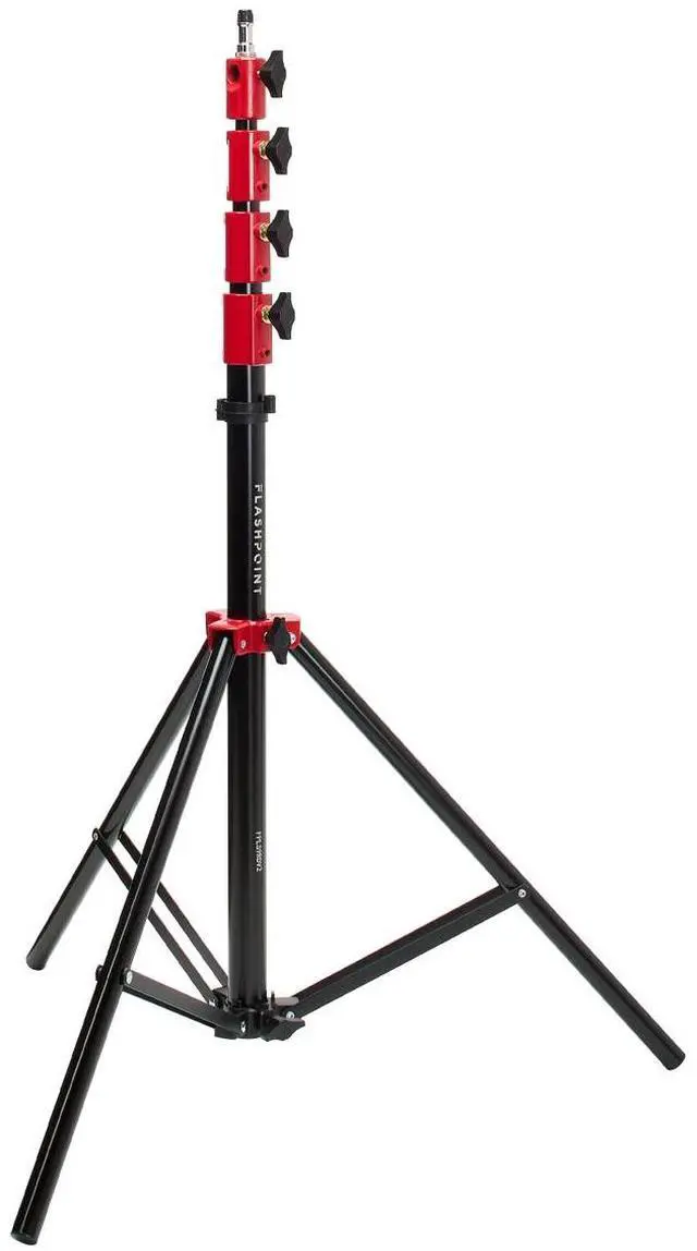 Alt view image 7 of 7 - Flashpoint Pro Air-Cushioned Heavy-Duty Light Stand (Red, 9.5') #FP-S-9-RD-V2