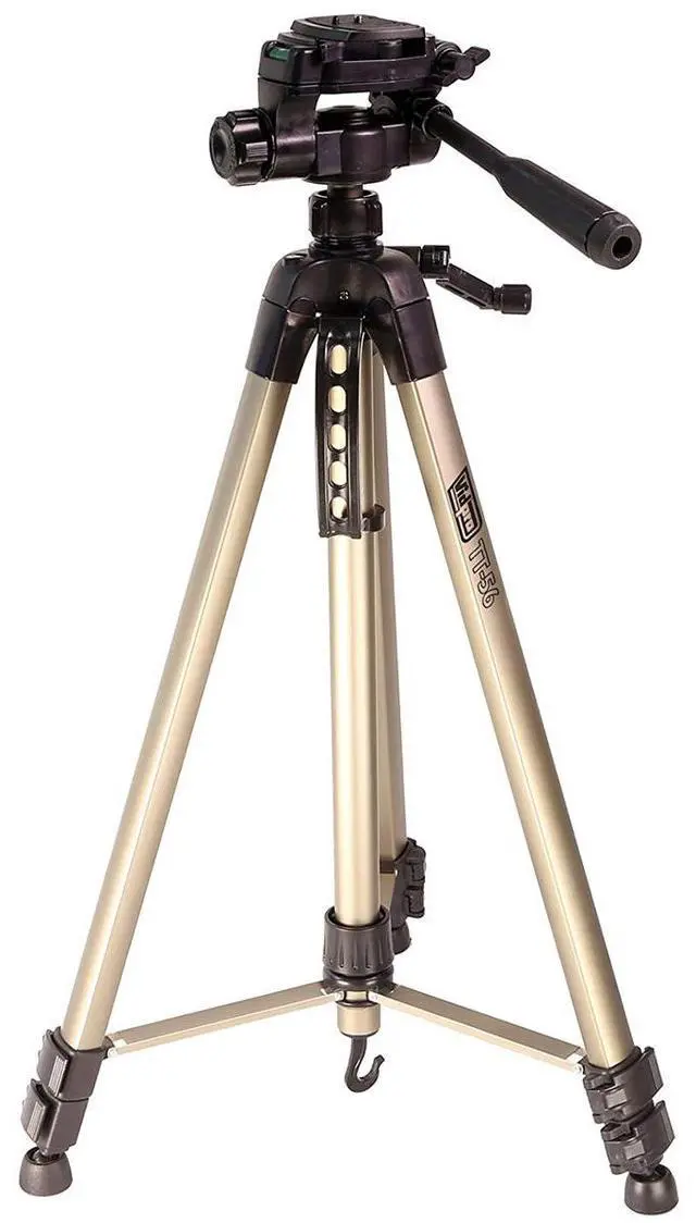 Alt view image 7 of 9 - Vidpro TT-56 56" Heavy-Duty Aluminum Tripods with 3-Way Pan & Tilt Head & Case