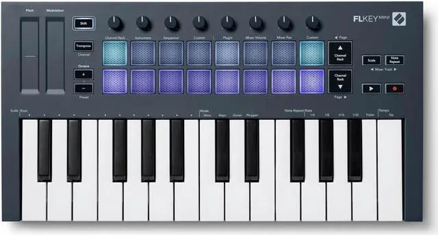 Alt view image 17 of 19 - Novation FLkey Mini USB MIDI Keyboard Controller for FL Studio (25-Mini Keys)