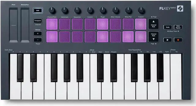 Alt view image 18 of 19 - Novation FLkey Mini USB MIDI Keyboard Controller for FL Studio (25-Mini Keys)