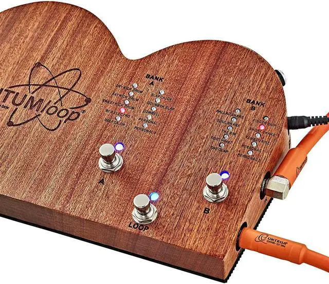Alt view image 4 of 6 - Ortega Guitars Quantumloop Digital Multi Percussion Stomp Box & Looper, Natural