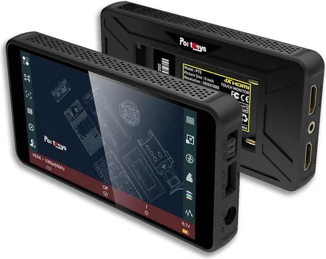 Alt view image 6 of 12 - PORTKEYS PT5 II 5" 4K HDMI Touchscreen Monitor with 3D LUT Support Bundle with Vello Multi-Function Ball Head