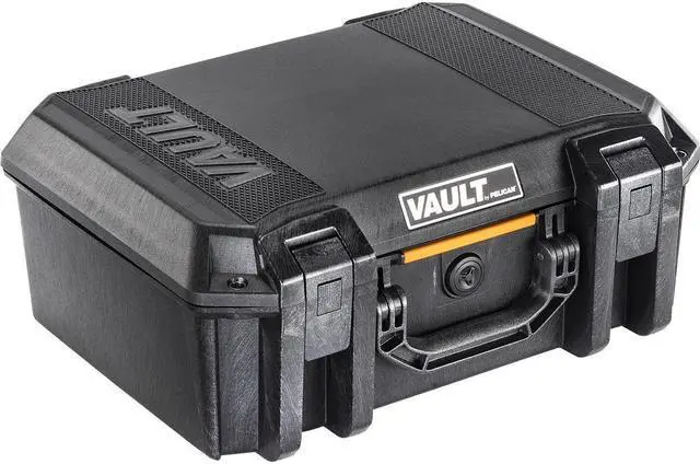 Alt view image 2 of 5 - Pelican V300 Vault Large Pistol Case with Foam, Black, Bundle with 10x Lyman A-Zoom Snap Cap for 9mm Luger Centerfire Pistol, Blue