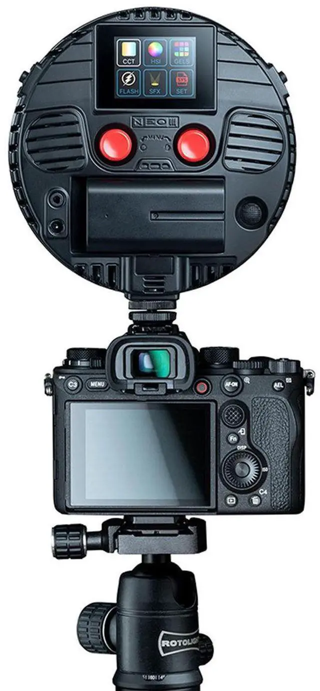 Alt view image 13 of 14 - Rotolight NEO 3 On-Camera RGBWW LED Light Starter Bundle