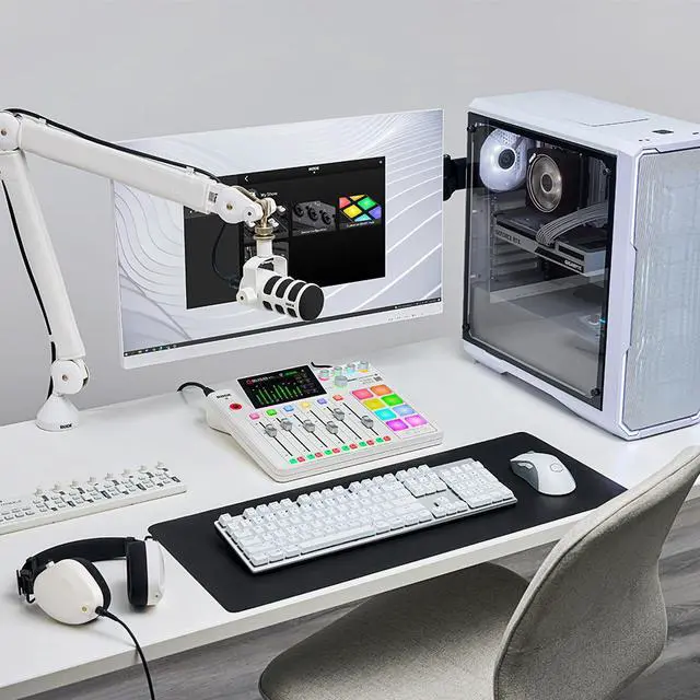 Alt view image 11 of 11 - RODE Microphone RØDECaster Pro II All-in-One Production Solution for Podcasting, Streaming, Music Production and Content Creation (White)