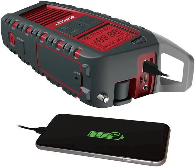Alt view image 3 of 7 - Eton Odyssey Multi-Powered All-Band Bluetooth Emergency Radio with RDS, Red