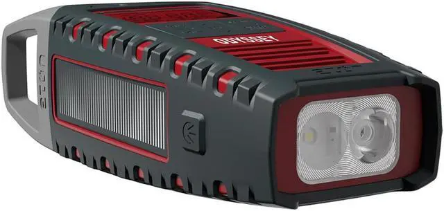 Alt view image 4 of 7 - Eton Odyssey Multi-Powered All-Band Bluetooth Emergency Radio with RDS, Red