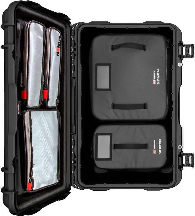 Alt view image 5 of 7 - Nanuk Media Series 935 Wheeled Waterproof Hard Case with N-Cubik 17S, 17M Insert and Lid Organizer, Black