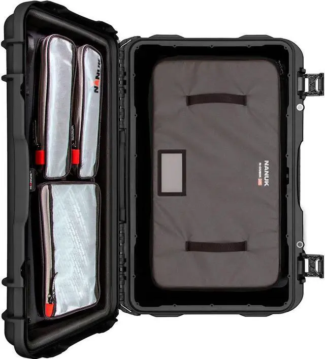 Alt view image 5 of 7 - Nanuk Media Series 935 Wheeled Waterproof Hard Case with N-Cubik 17L Insert and Lid Organizer, Black