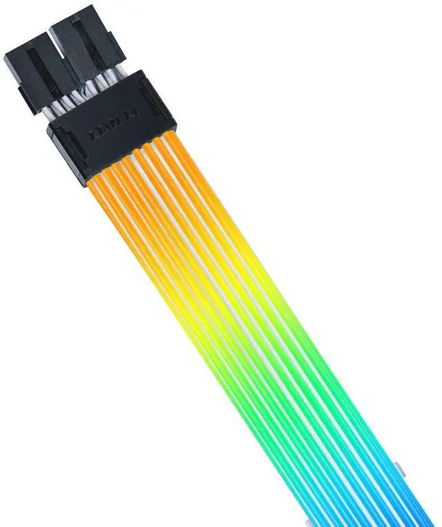 Alt view image 5 of 8 - Lian Li Strimer Wireless 8 Pin (PW8-1W) - Addressable RGB Power Extension Cable - 2.4 GHz Wireless Control with 382mm; 15.03 Inch length - LED Strip - Wireless Controller NOT Included & Required