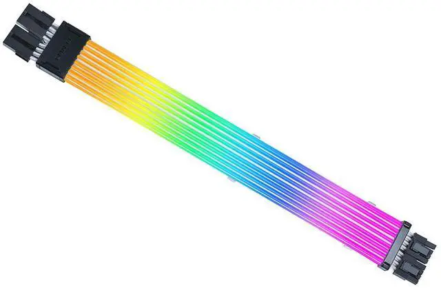 Alt view image 7 of 8 - Lian Li Strimer Wireless 8 Pin (PW8-1W) - Addressable RGB Power Extension Cable - 2.4 GHz Wireless Control with 382mm; 15.03 Inch length - LED Strip - Wireless Controller NOT Included & Required
