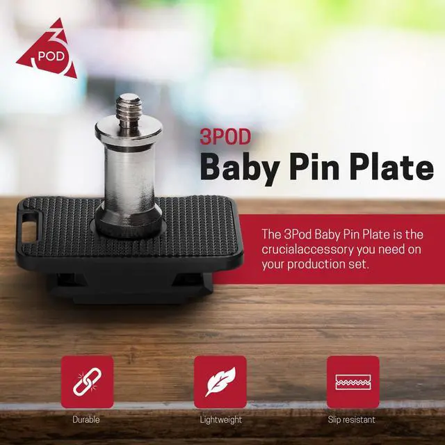 Alt view image 2 of 7 - 3Pod Baby Pin Plate, Arca and RC2 Compatible, Convert Your Tripod to a Light Stand with Multi-Mount Tripod Plate