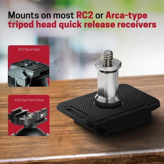 Alt view image 3 of 7 - 3Pod Baby Pin Plate, Arca and RC2 Compatible, Convert Your Tripod to a Light Stand with Multi-Mount Tripod Plate