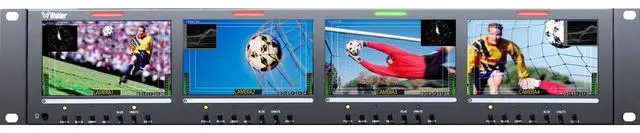 Main image of Wohler RM-2443WS-3G2 Quad 4.3" LCD 3G-SDI Monitor with Dual Inputs, Rack Mount