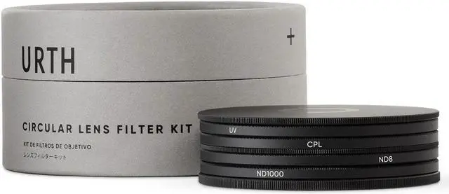 Alt view image 2 of 6 - Urth 77mm Essentials Filters Kit Plus+ with UV, CPL, ND8 and ND1000 Filters