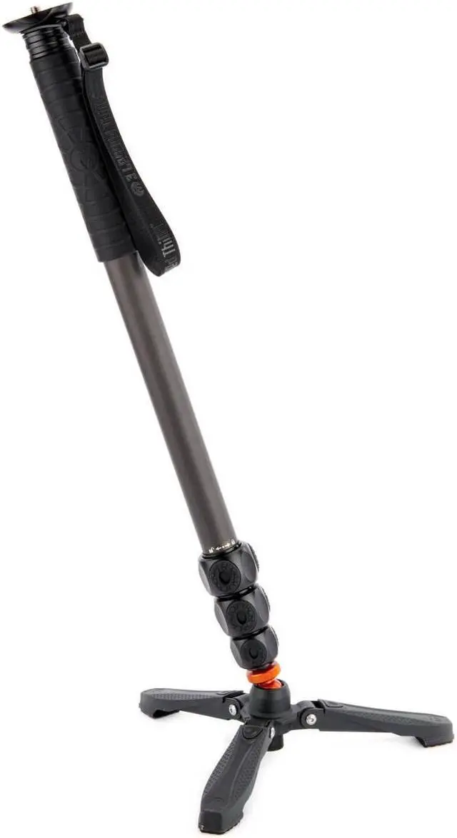 Alt view image 4 of 7 - 3 Legged Thing Legends Lance 4-Section Carbon Fiber Monopod with DocZ Foot Stabilizer Kit, Darkness
