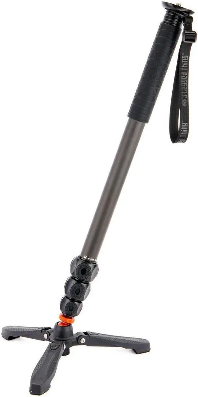 Alt view image 5 of 7 - 3 Legged Thing Legends Lance 4-Section Carbon Fiber Monopod with DocZ Foot Stabilizer Kit, Darkness