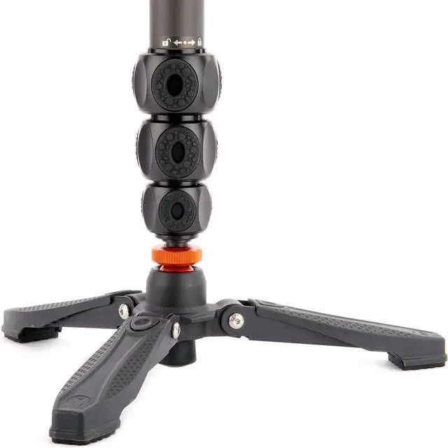 Alt view image 6 of 7 - 3 Legged Thing Legends Lance 4-Section Carbon Fiber Monopod with DocZ Foot Stabilizer Kit, Darkness