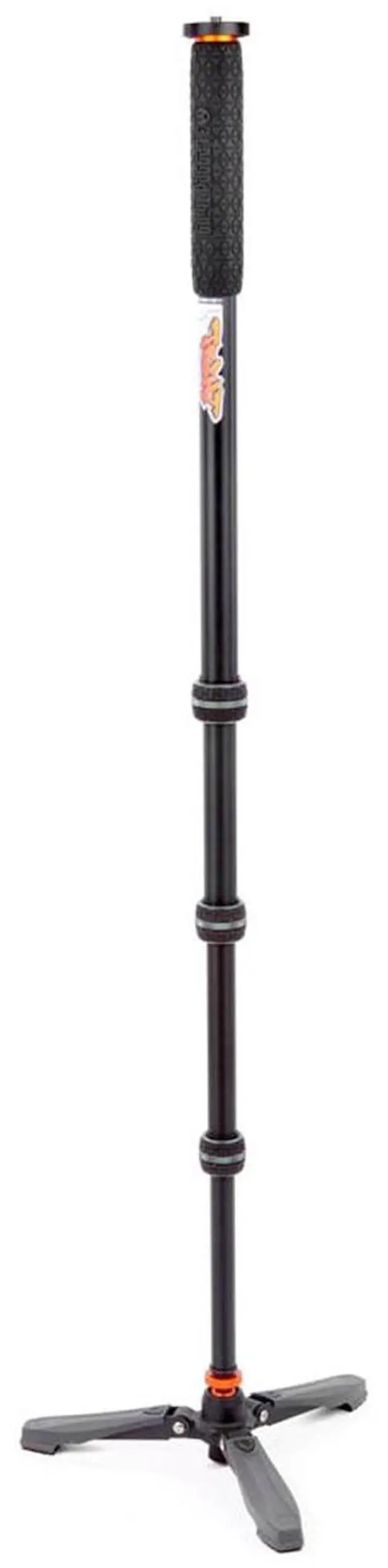 Alt view image 11 of 13 - 3 legged thing punks trent 2.0 monopod with docz2 foot spreader kit - lightweight magnesium alloy camera monopod with multiple uses for heavy equipment - grey