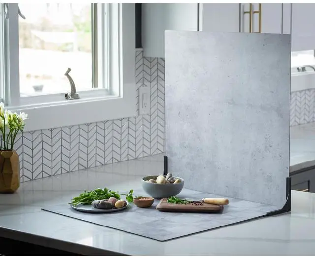 Alt view image 4 of 7 - V-FLAT WORLD Duo Board - 24x24" Double Sided Surface Board, Iced Concrete/Midnight Cement