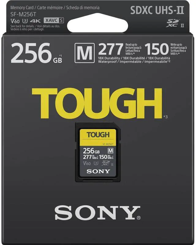 Alt view image 8 of 12 - Sony 256GB SF-M Tough Series UHS-II SDXC Memory Card SFM256T/T1