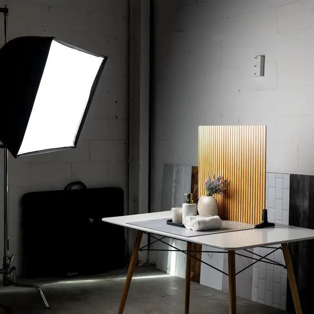 Alt view image 4 of 7 - V-FLAT WORLD Duo Board 24x24" Double Sided Surface Board, Wood Slats Light/Wood Slats Dark