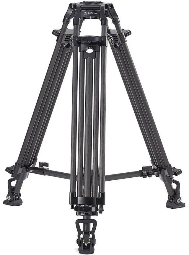 Main image of Sirui BCT-2203 3-Section 10 Layer Carbon Fiber Video Broadcast Tripod, 22 Lbs Capacity