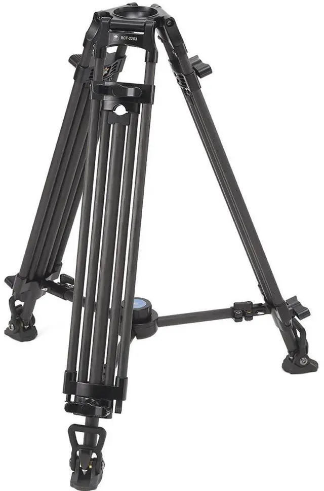 Alt view image 2 of 7 - Sirui BCT-2203 3-Section 10 Layer Carbon Fiber Video Broadcast Tripod, 22 Lbs Capacity