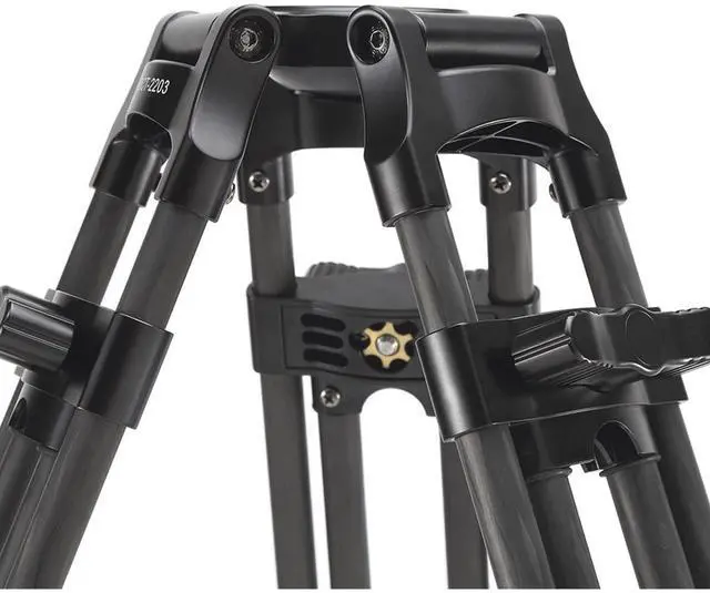 Alt view image 6 of 7 - Sirui BCT-2203 3-Section 10 Layer Carbon Fiber Video Broadcast Tripod, 22 Lbs Capacity
